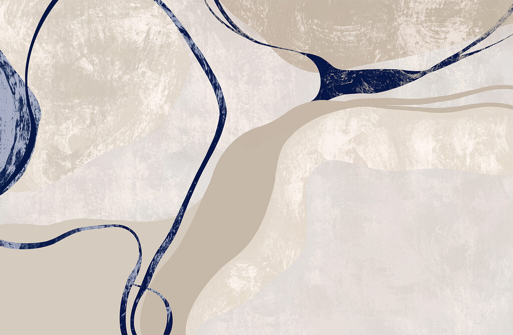 Linee blu su sabbia — design completo