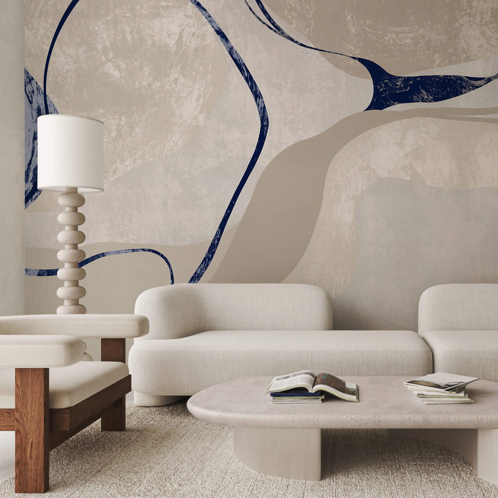 Linee blu su sabbia — ambiente 1