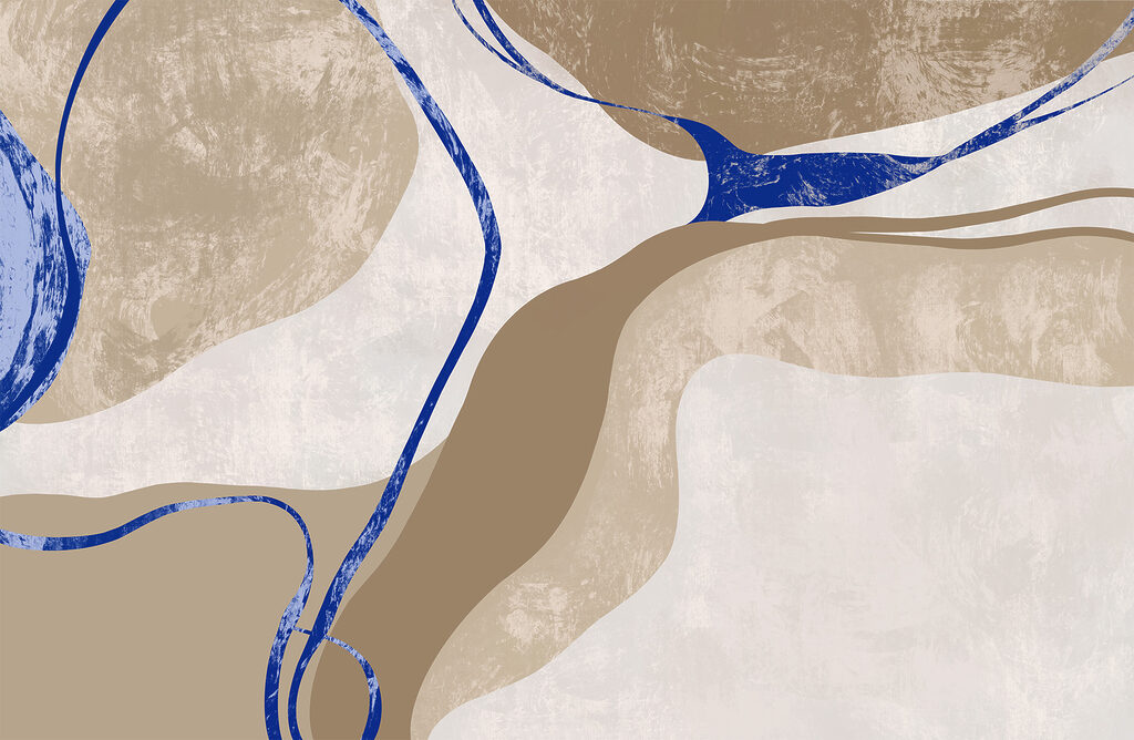Linee blu su sabbia — design completo