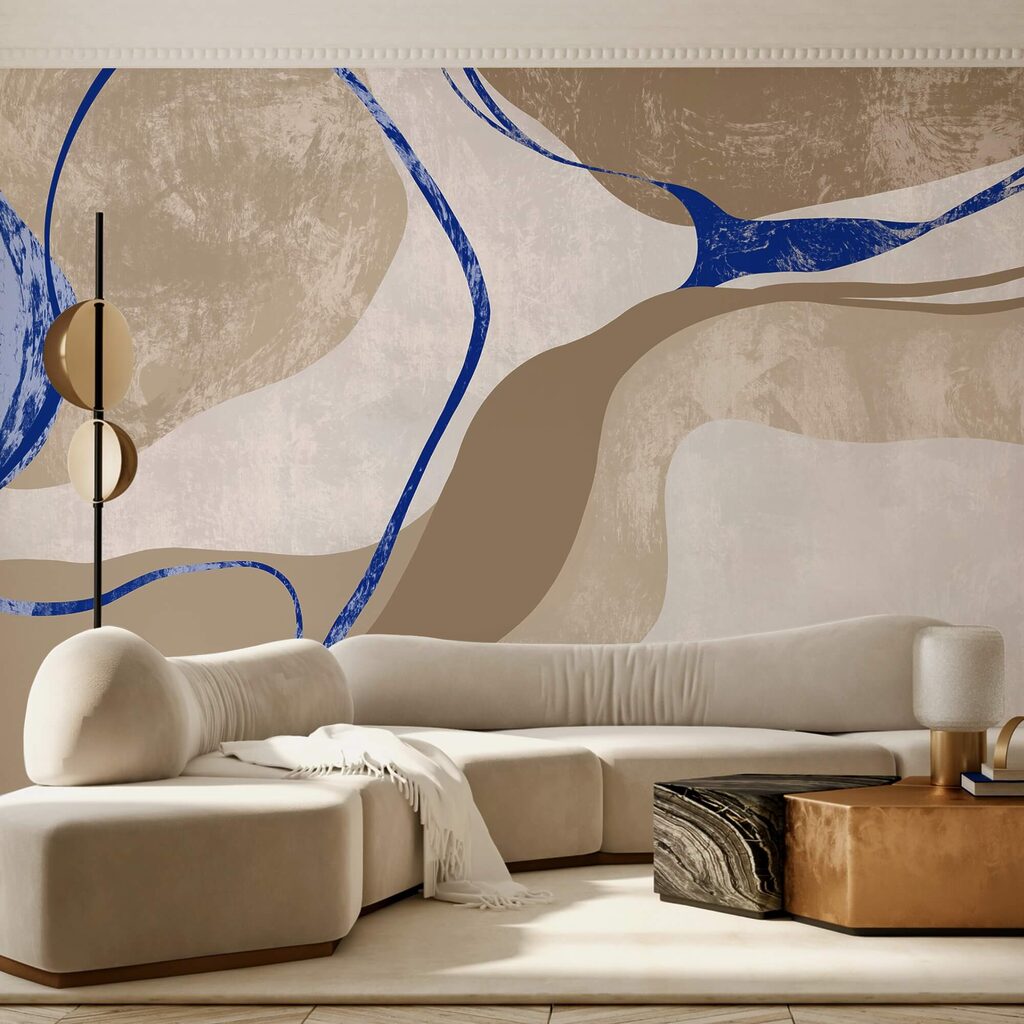 Linee blu su sabbia — ambiente 3
