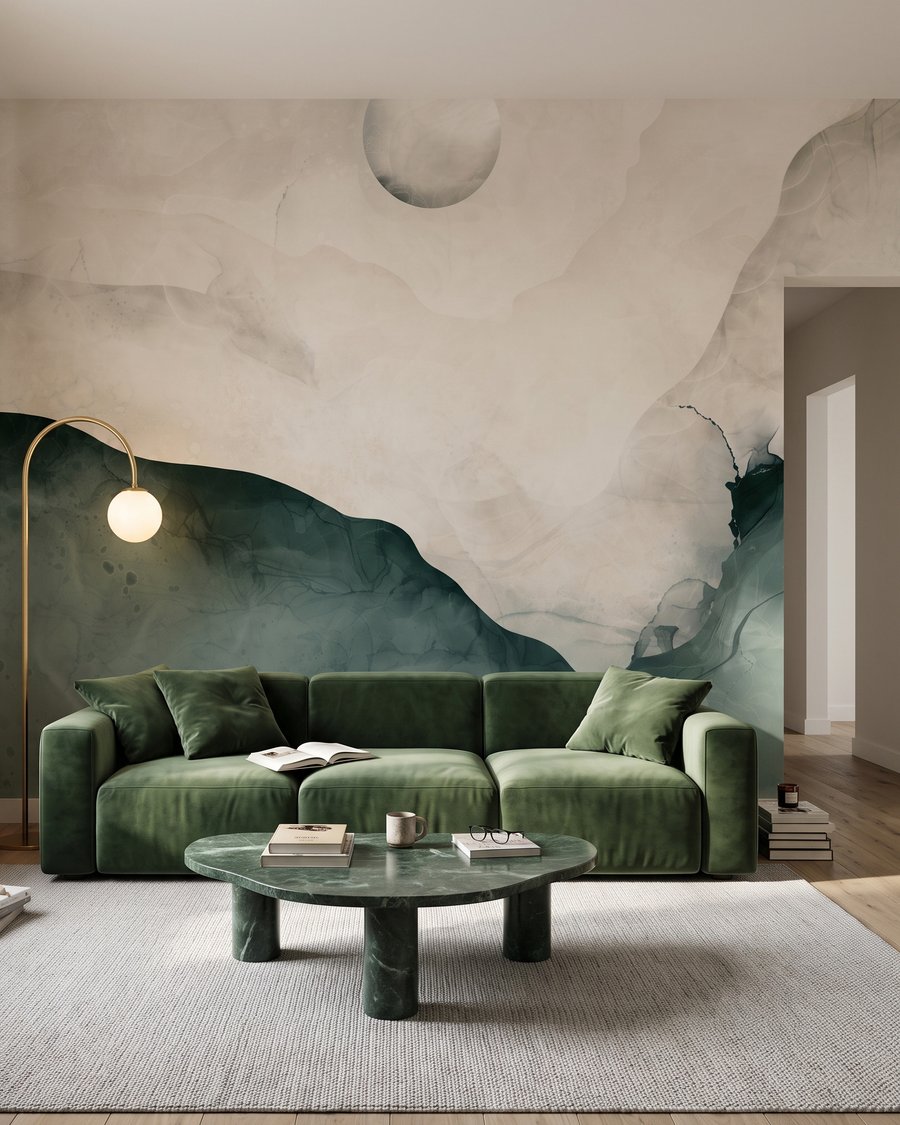 Luna sopra monti fluidi — ambiente 3