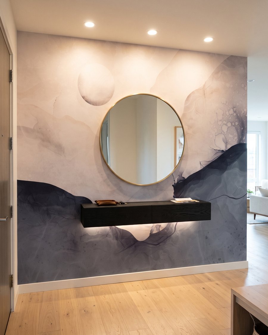 Luna sopra monti fluidi — ambiente 3