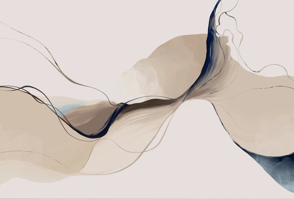 Linee tra forme morbide — design completo