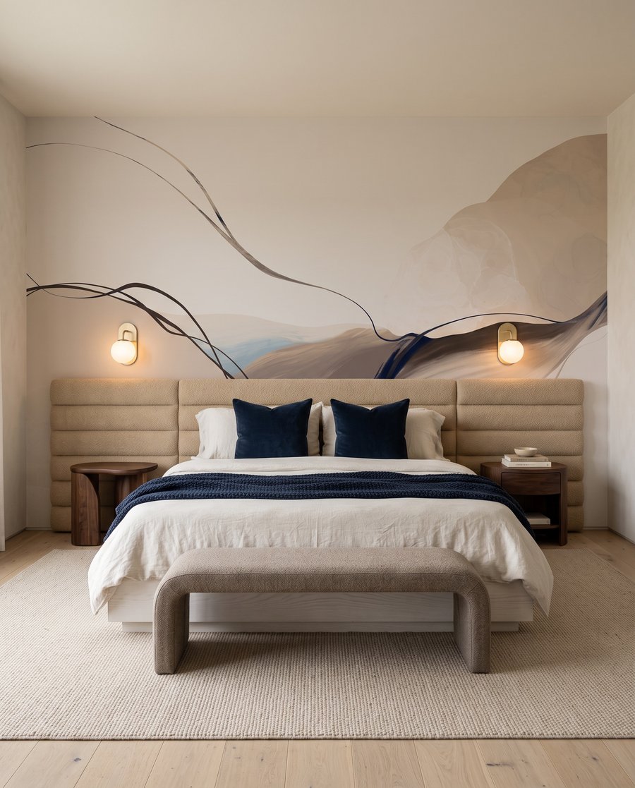 Linee tra forme morbide in un ambiente