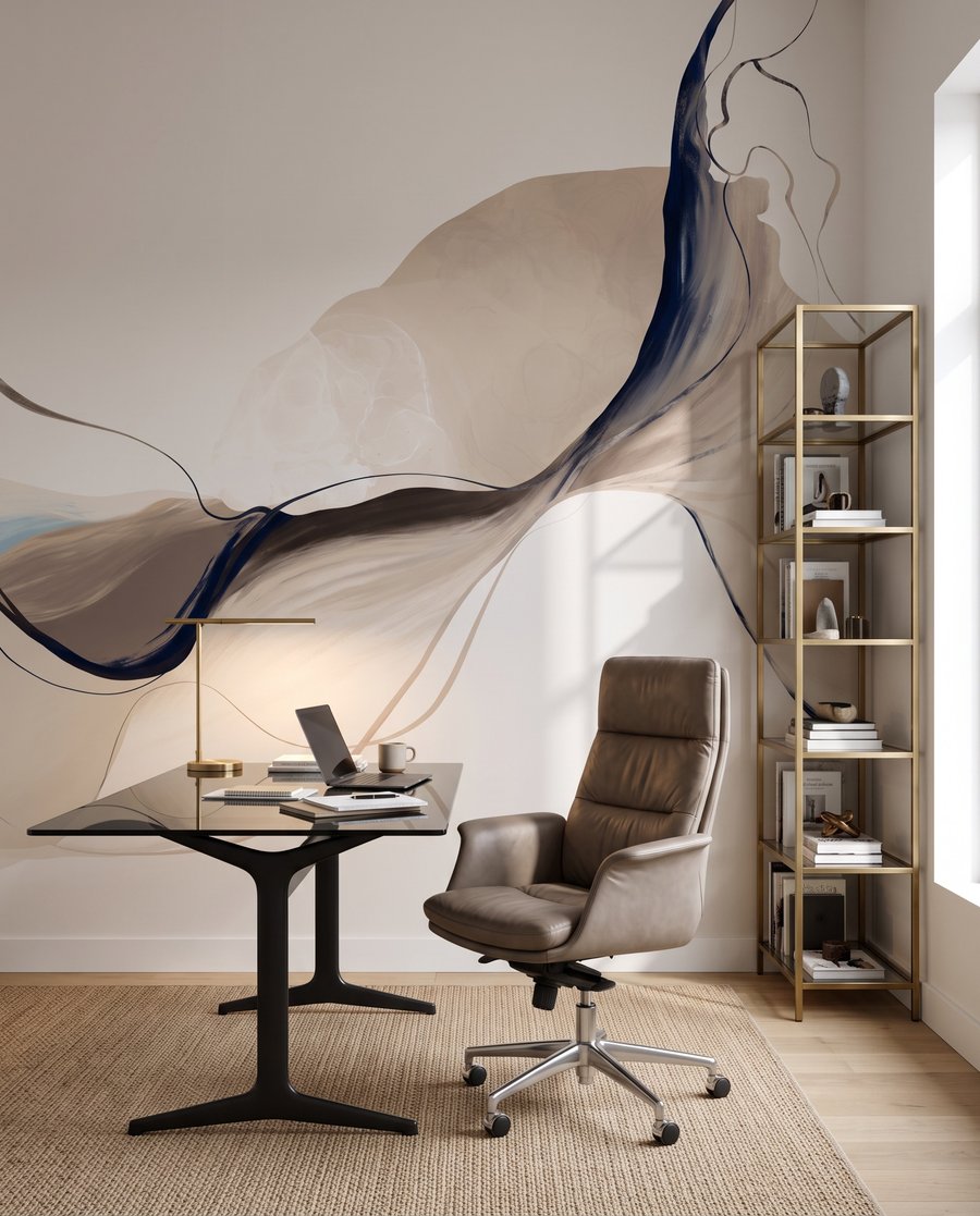 Linee tra forme morbide in un ambiente