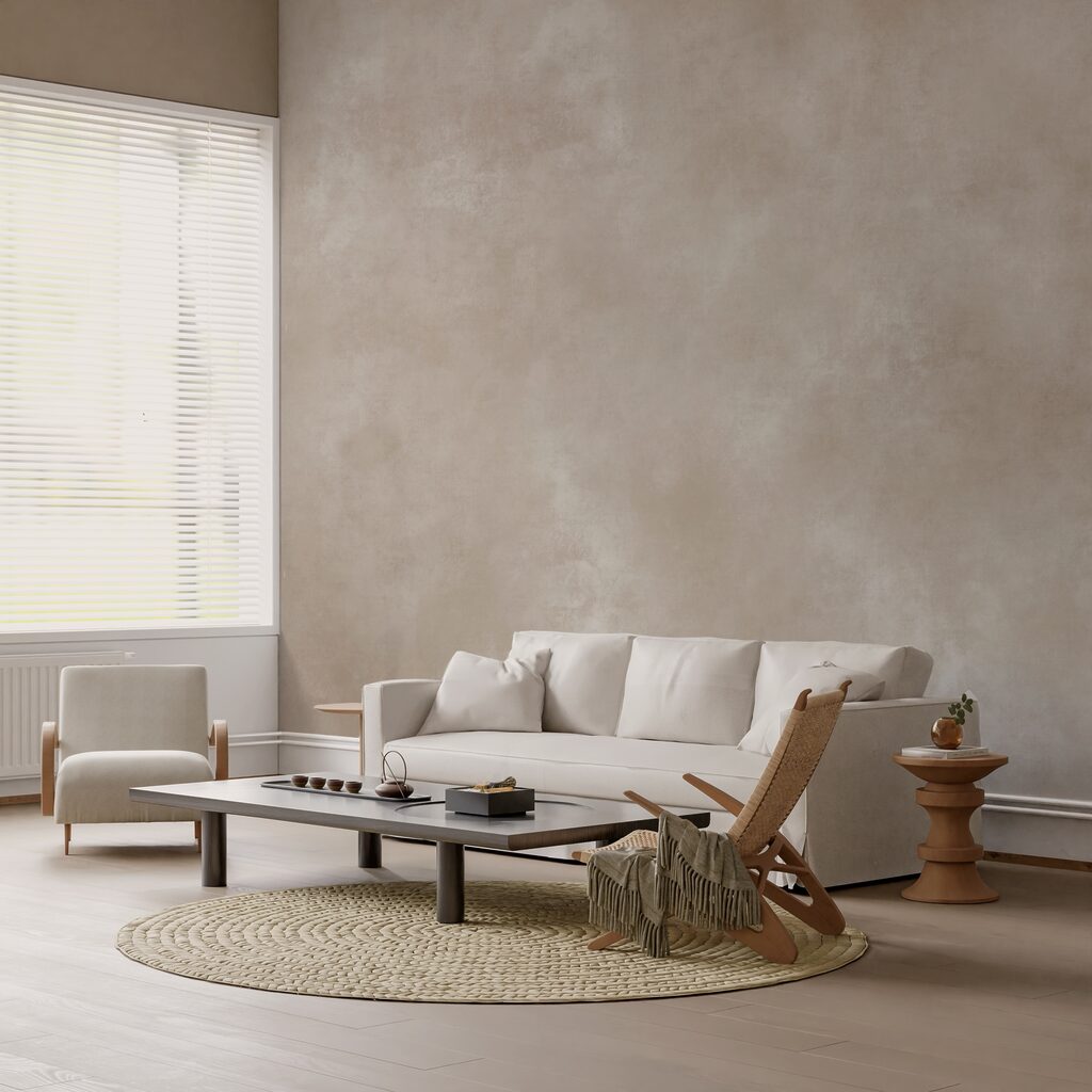 Fondo screziato color sabbia — ambiente 1