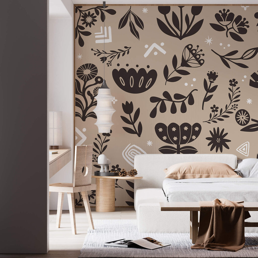 Fiori giocosi in silhouette — ambiente 2