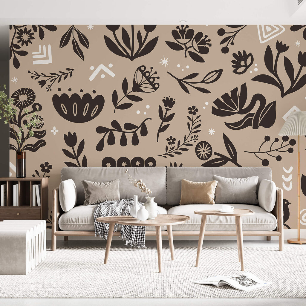 Fiori giocosi in silhouette — ambiente 1