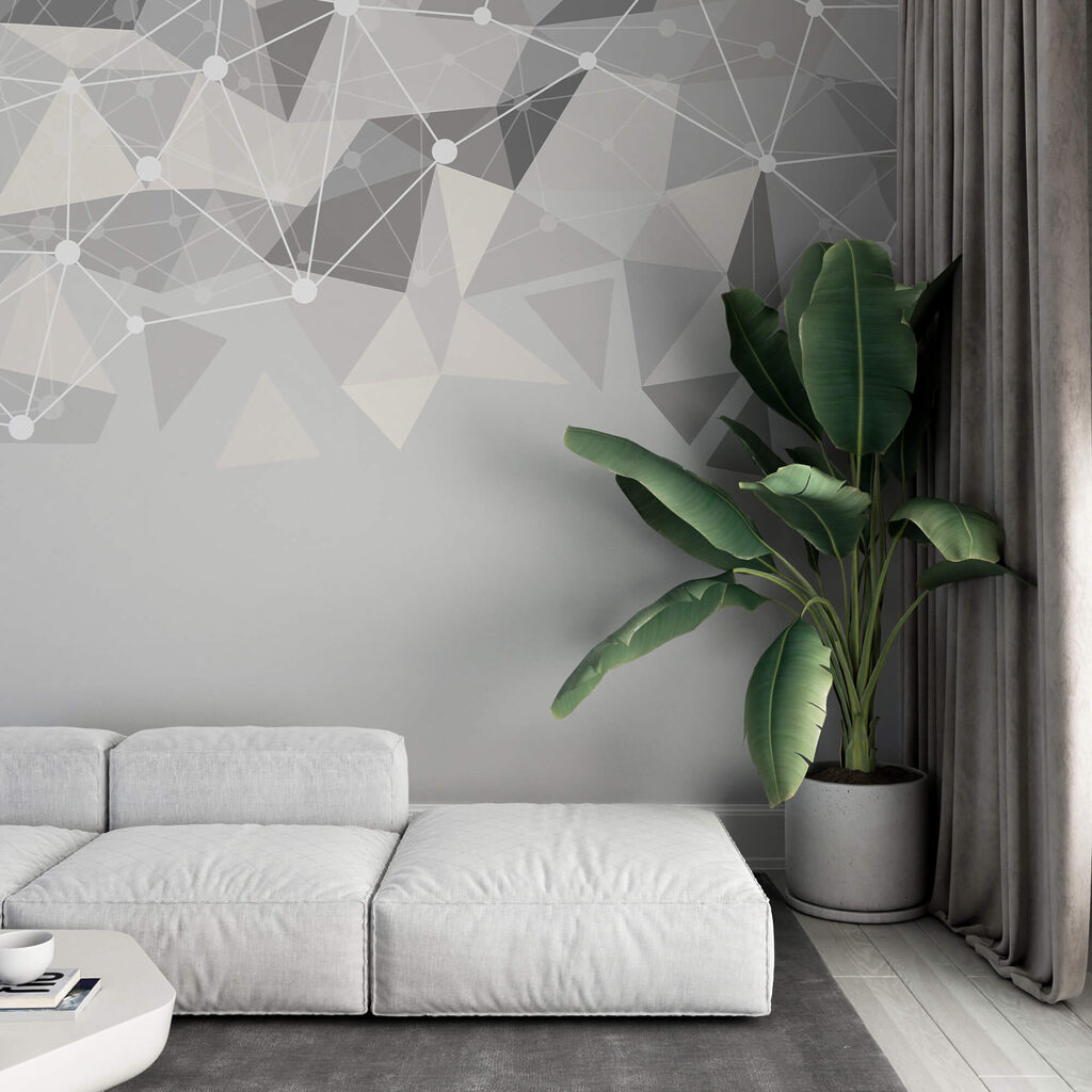 Triangoli in rete luminosa — ambiente 3
