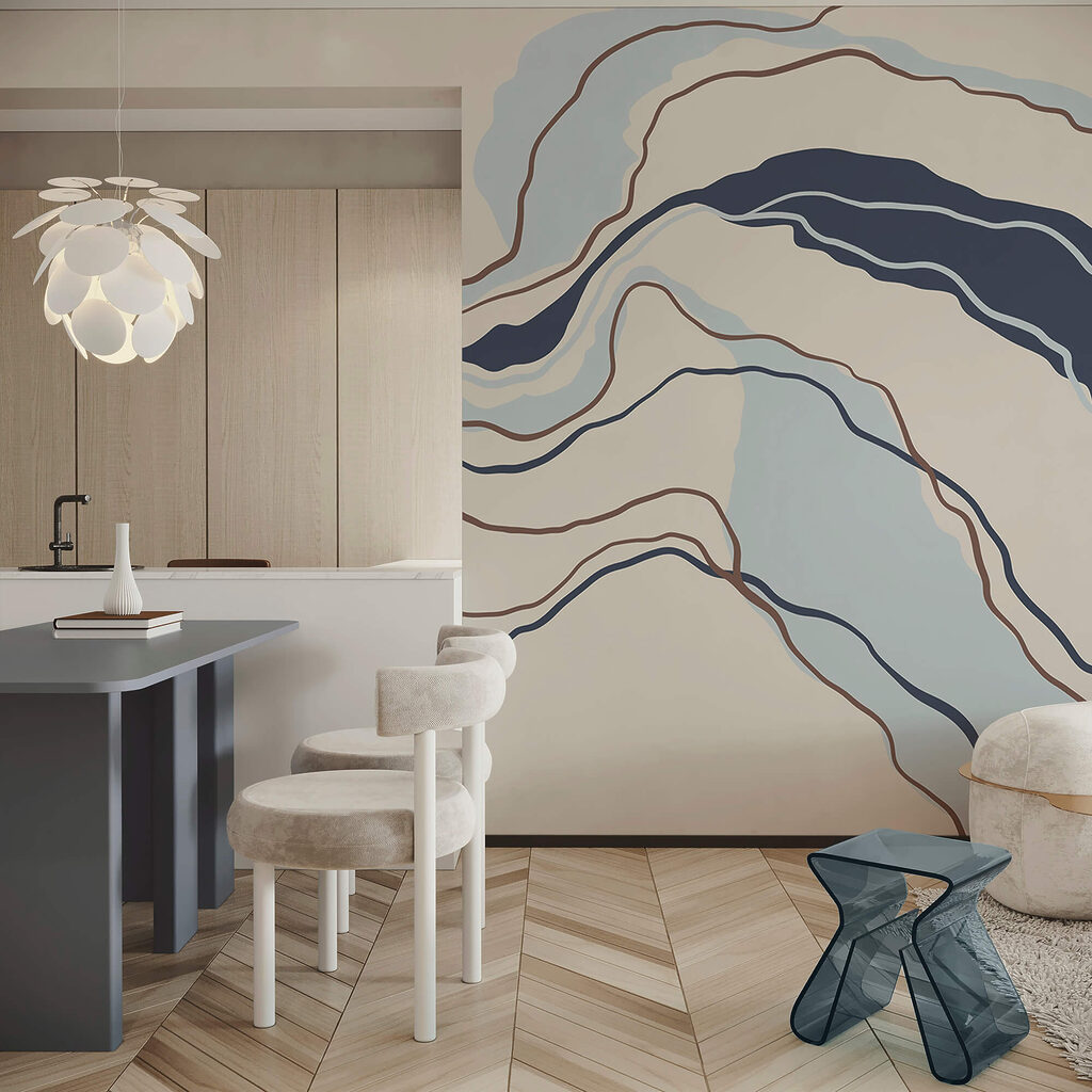 Strisce ondulate con contorni — ambiente 3