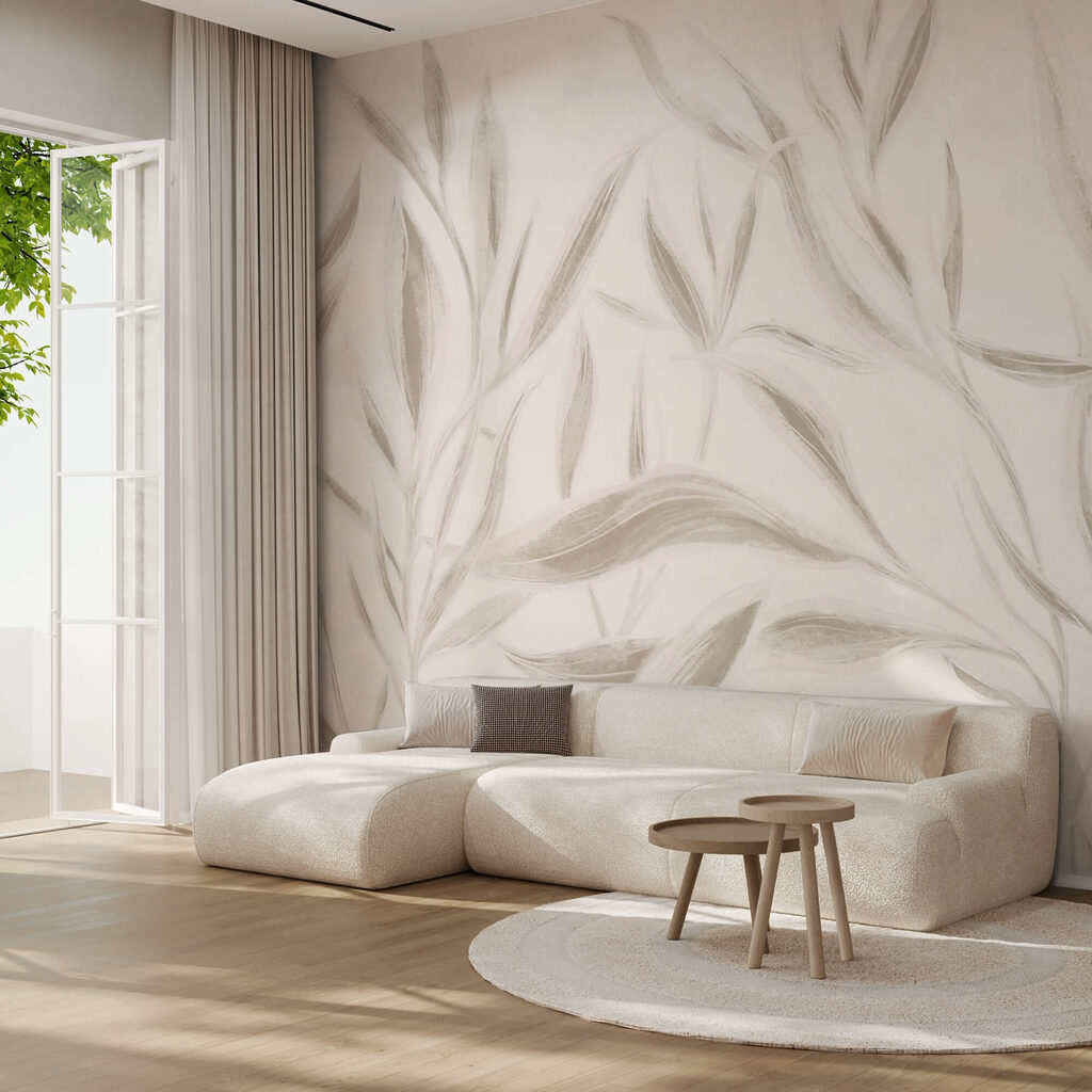 Foglie strette ad acquerello — ambiente 1