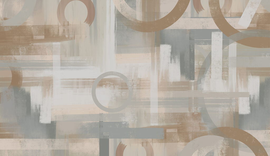 Cerchi tra ampie pennellate — design completo