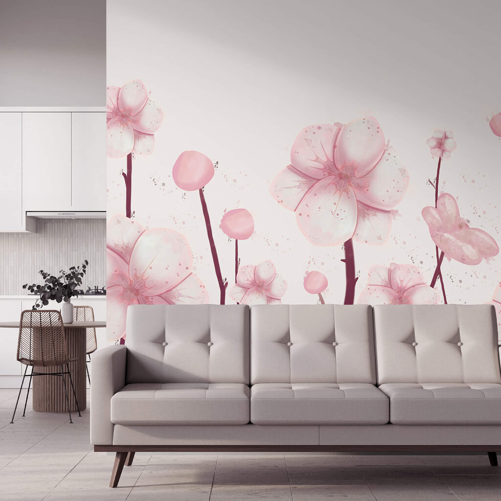 Fiori delicati che salgono in un ambiente
