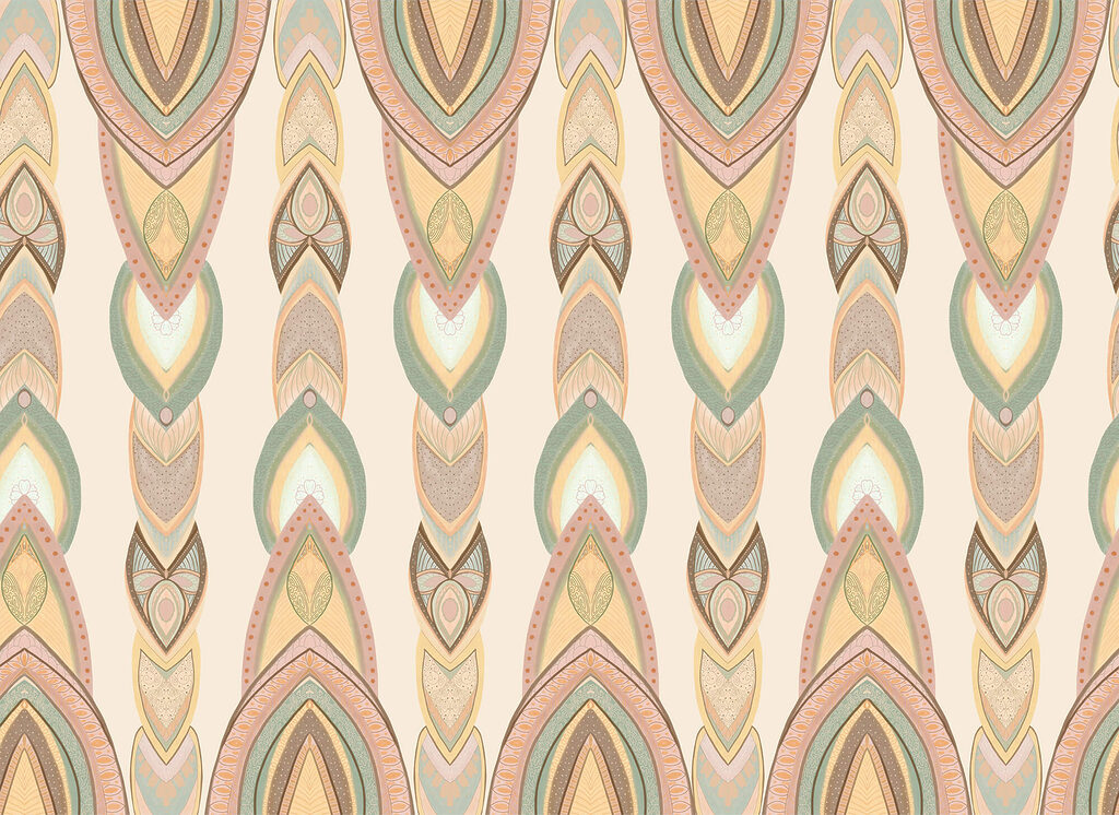 Foglie eleganti in strisce — design completo