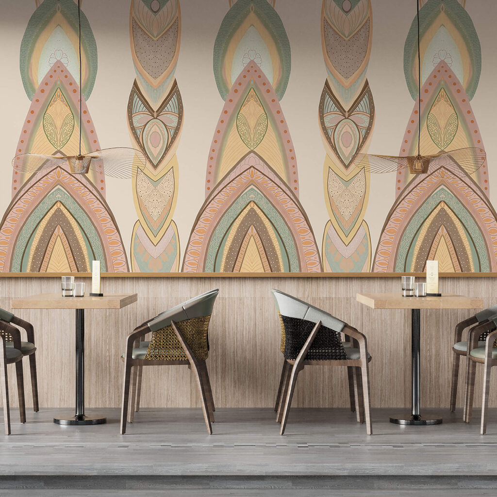 Foglie eleganti in strisce — ambiente 3