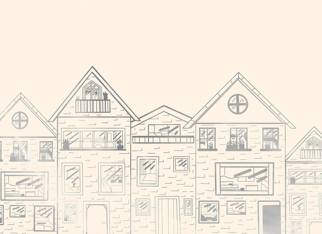 Case disegnate a matita — design completo