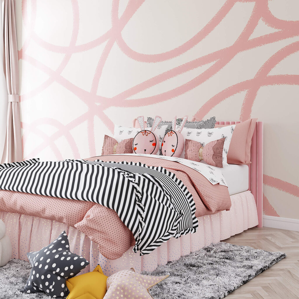 Anelli rosa intrecciati — ambiente 2