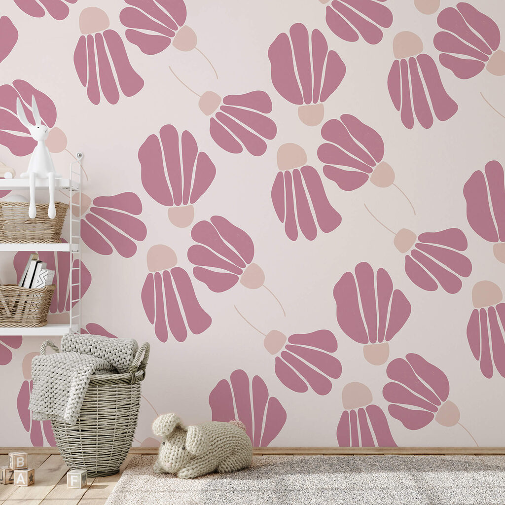 Fiori rosa in diagonale — ambiente 1