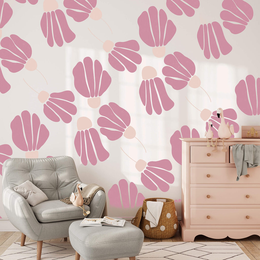 Fiori rosa in diagonale — ambiente 2