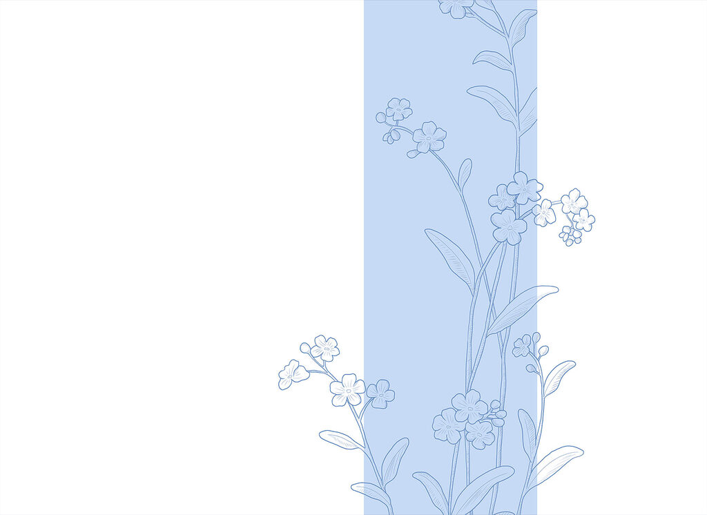 Striscia e fiori sottili — design completo