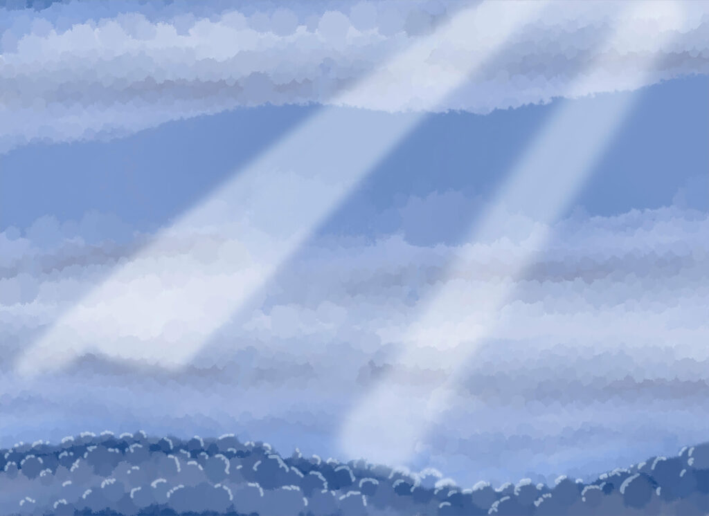 Raggi di luce diagonali — design completo