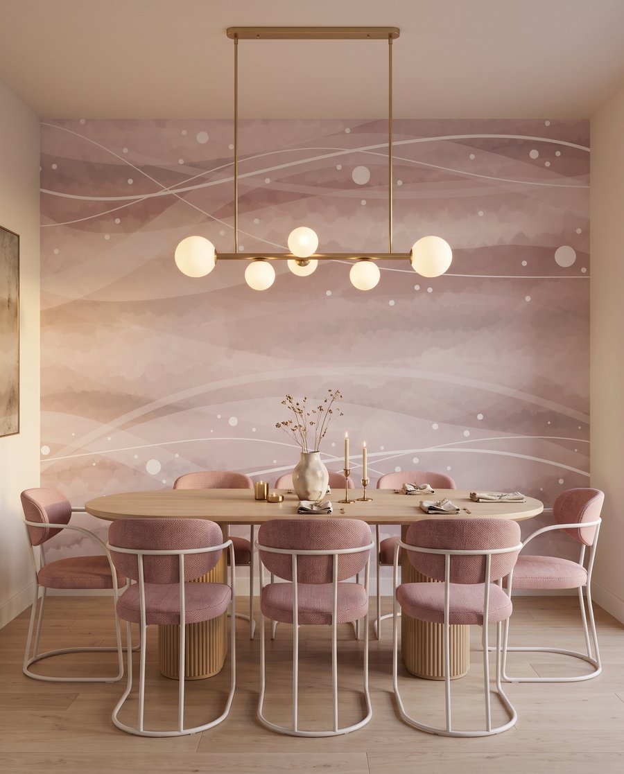 Luce su veli fluidi in un ambiente