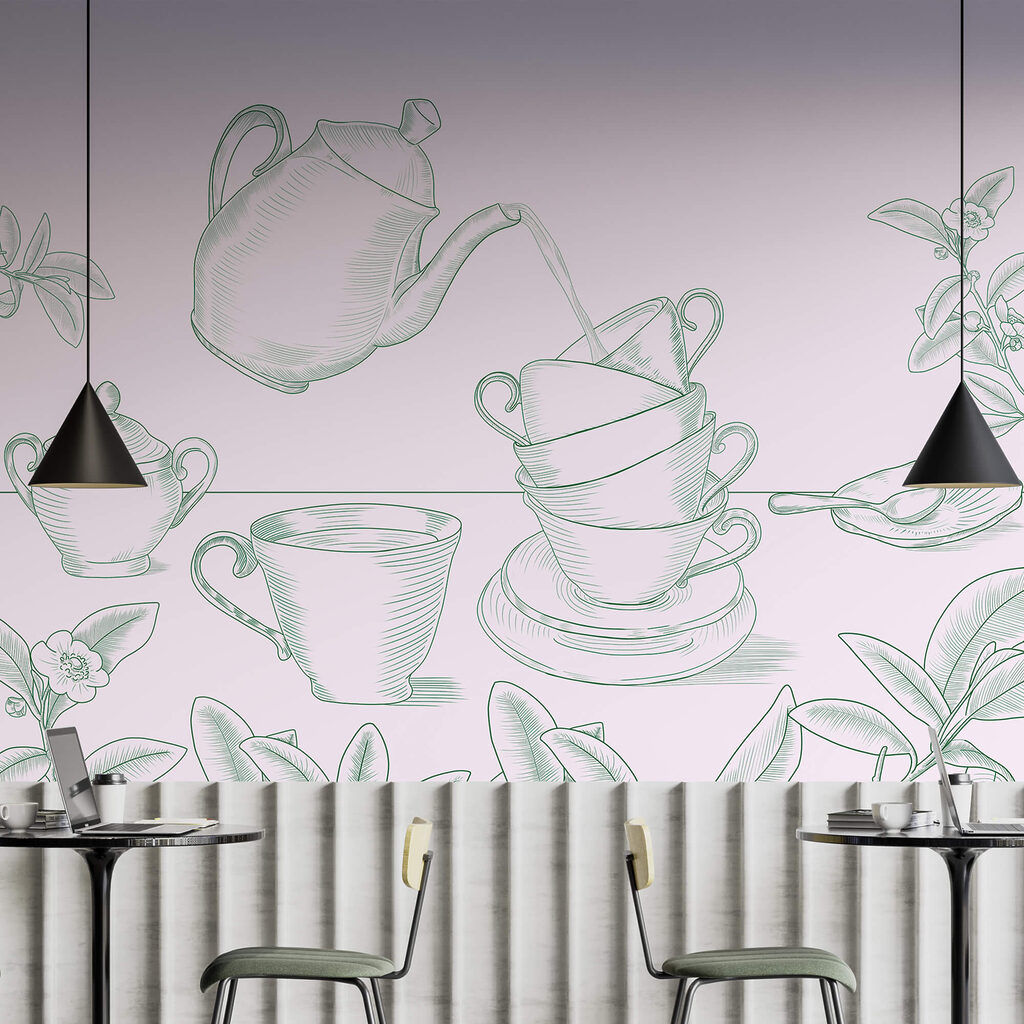 Teiera tra le foglie — ambiente 1