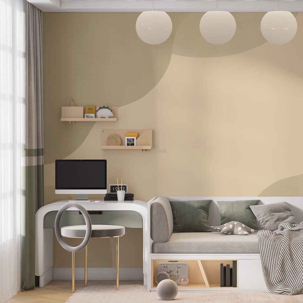 Forme arrotondate color sabbia — ambiente 2