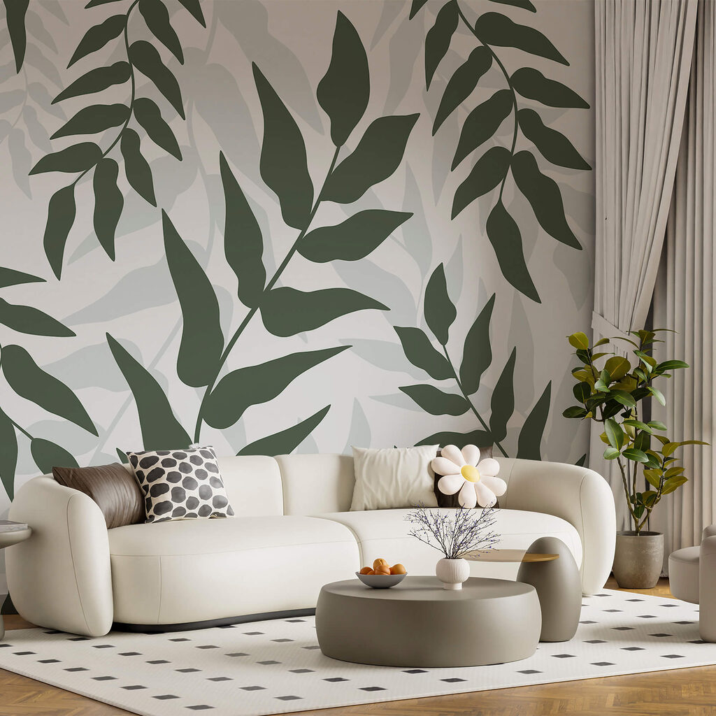Foglie verdi in diagonale — ambiente 1