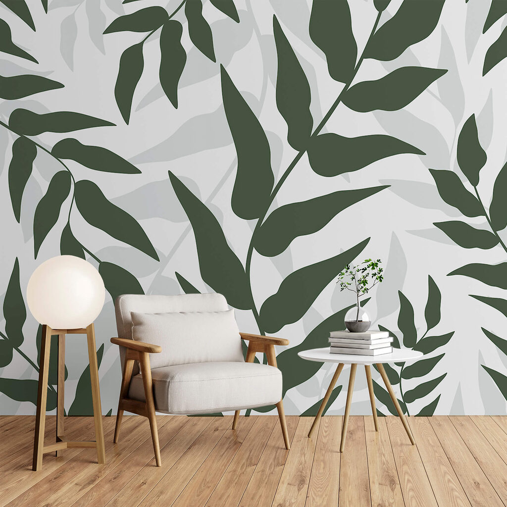 Foglie verdi in diagonale — ambiente 2