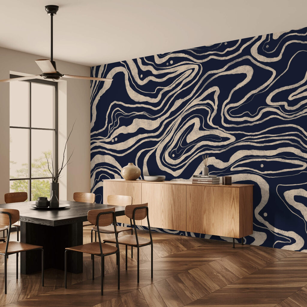 Linee sinuose sottili in un ambiente