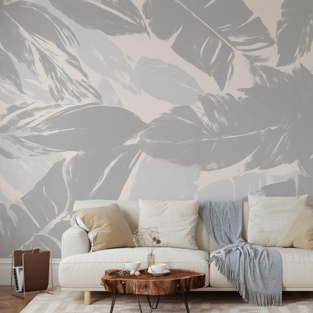 Ampie foglie grigio chiaro — ambiente 1