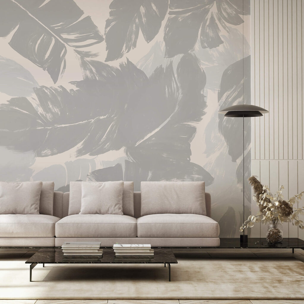 Ampie foglie grigio chiaro — ambiente 2