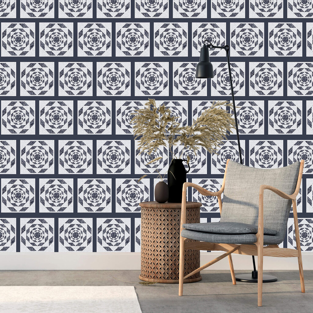 Ornamenti scuri a riquadri — ambiente 2