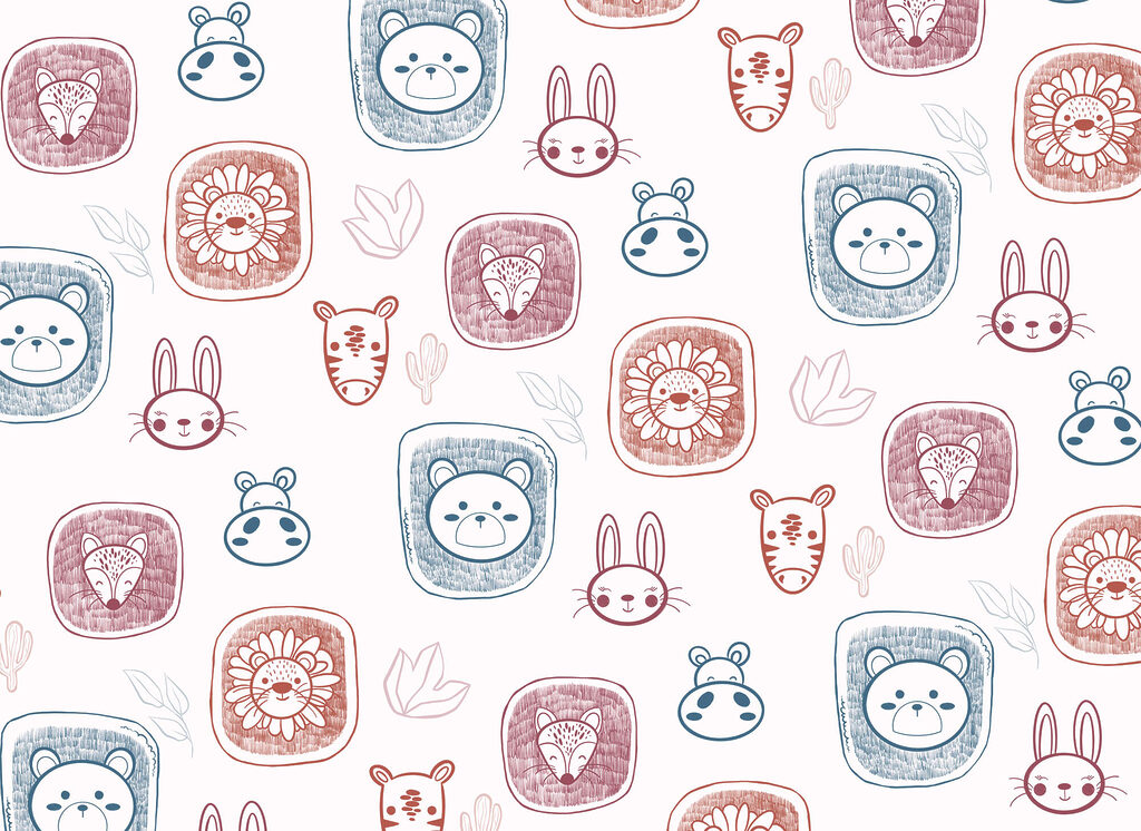 Visi di animali disegnati — design completo