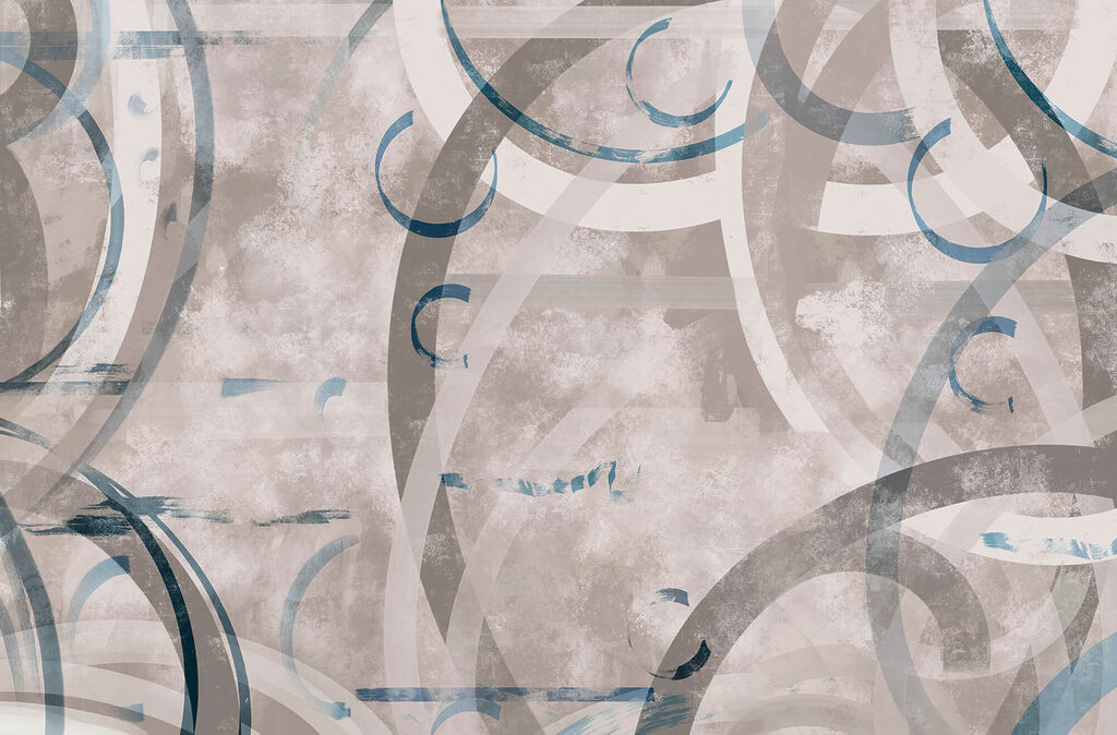 Archi blu su rosa — design completo