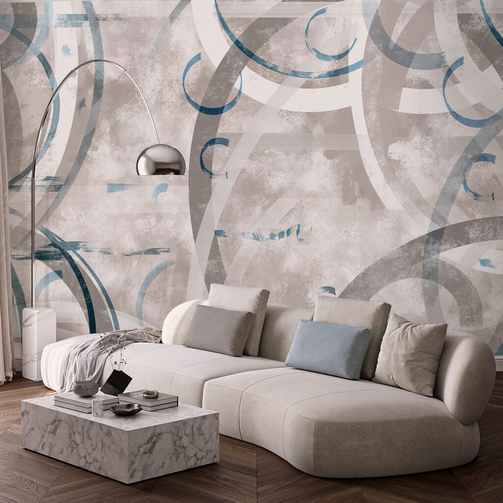 Archi blu su rosa — ambiente 1