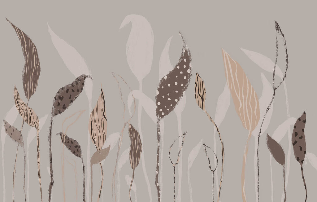 Foglie su steli sottili — design completo