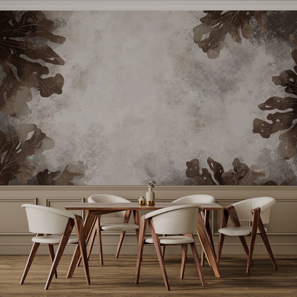 Foglie scure nella foschia — ambiente 1