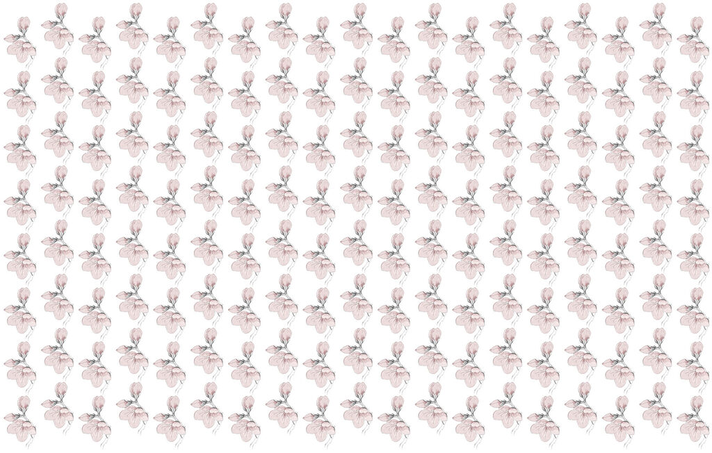 Piccoli fiori in file — design completo