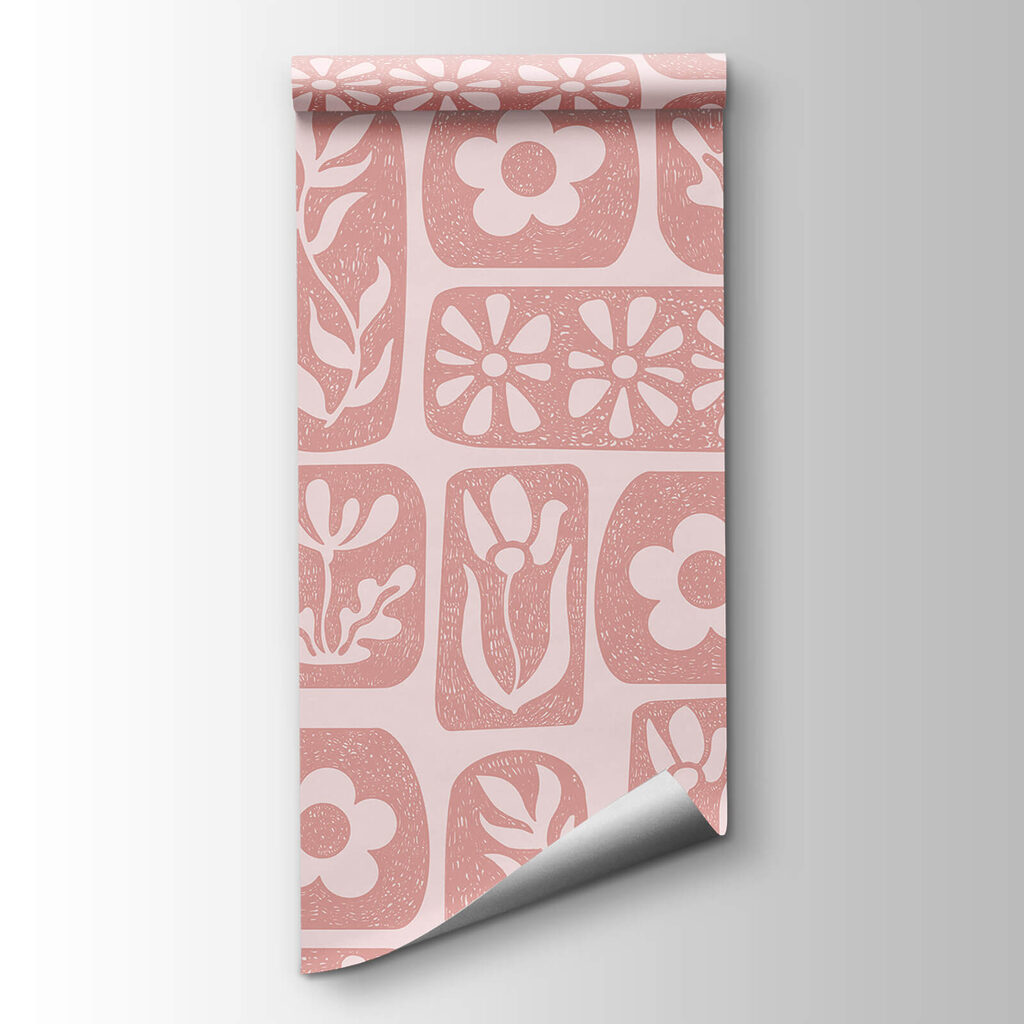 Fiori in riquadri rosa — vista del prodotto