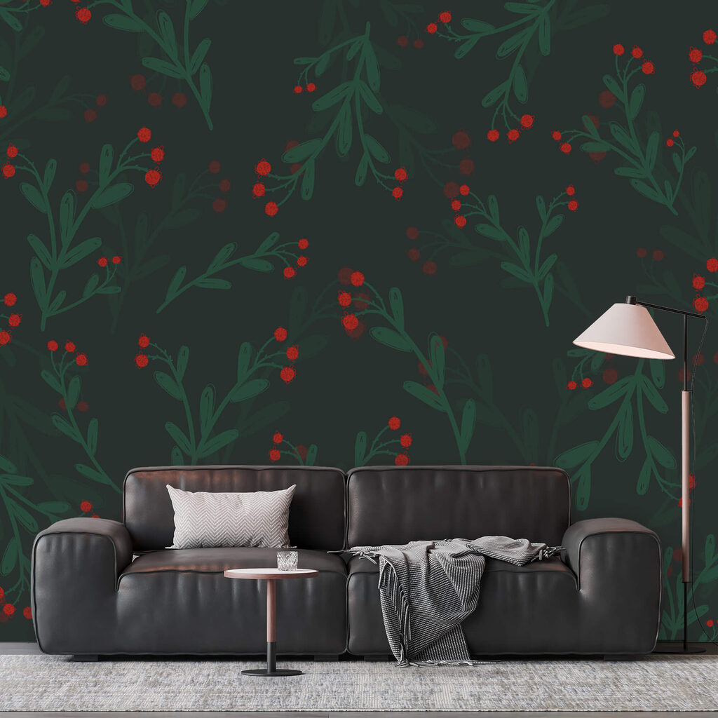 Bacche rosse su verde — ambiente 1