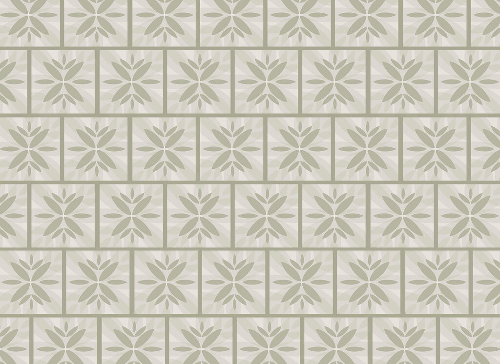 Fiori verdi nei riquadri — design completo