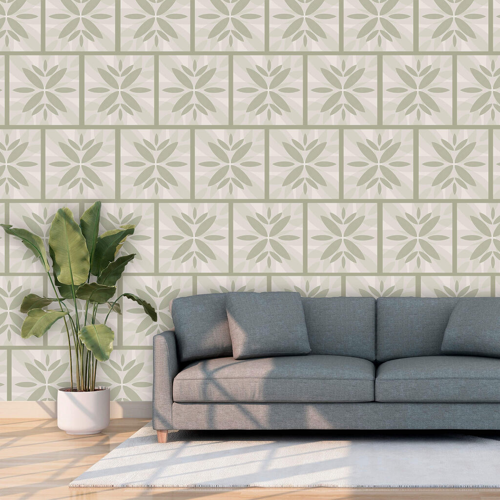 Fiori verdi nei riquadri — ambiente 2