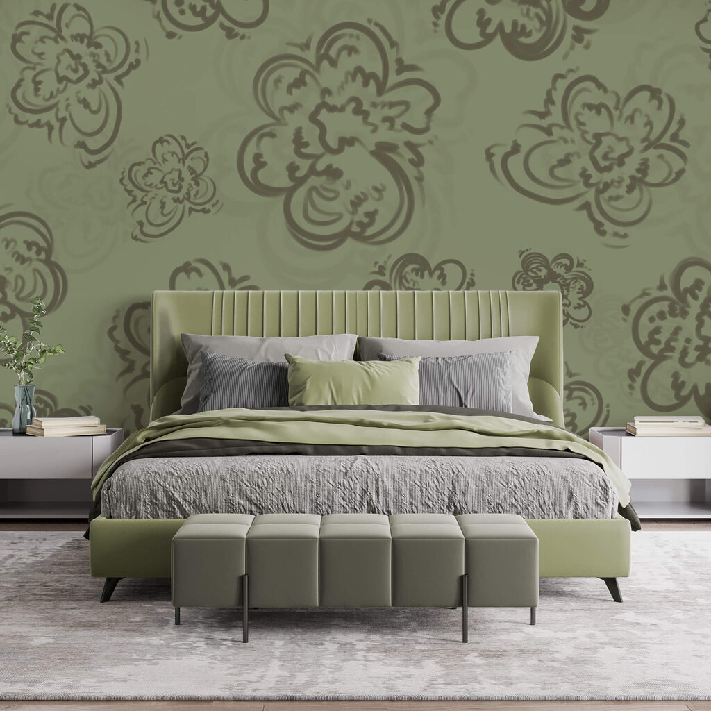 Fiori ricciuti su verde — ambiente 2