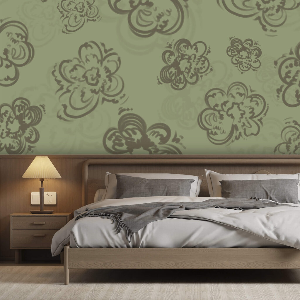 Fiori ricciuti su verde — ambiente 1