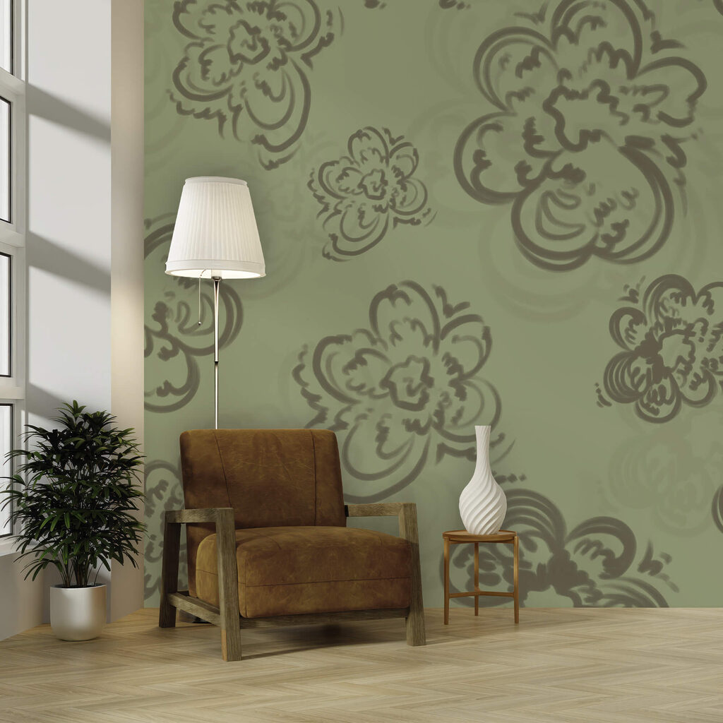 Fiori ricciuti su verde — ambiente 3