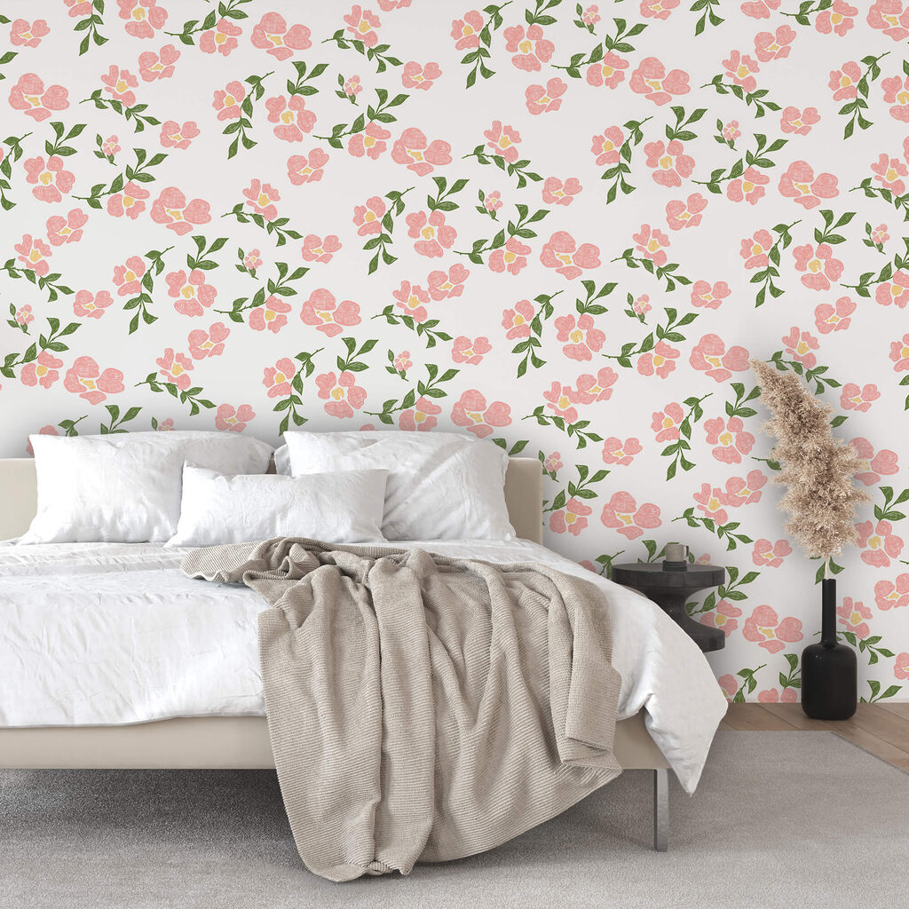 Rametti rosa su bianco — ambiente 2