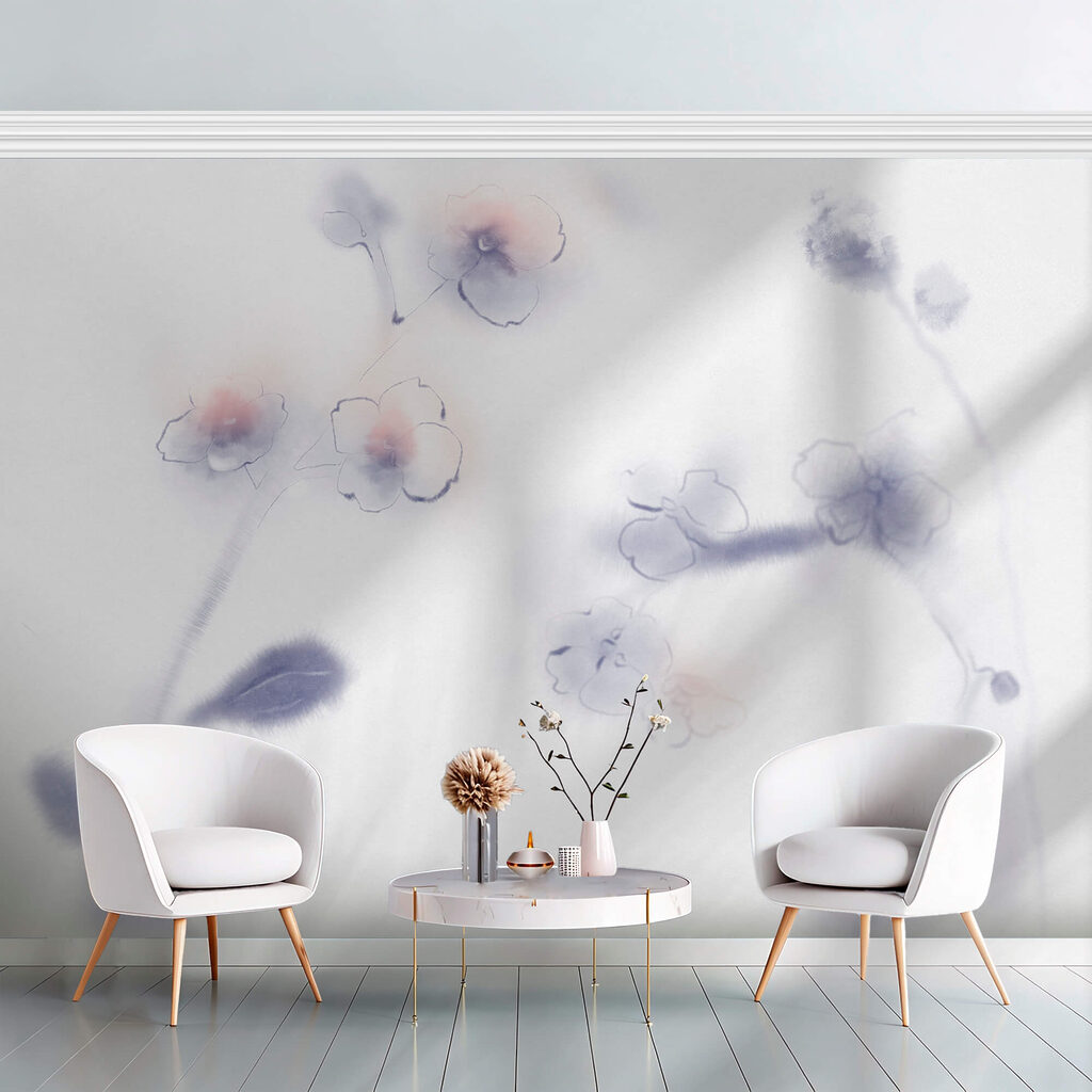 Fiori in acquerello pallido — ambiente 2