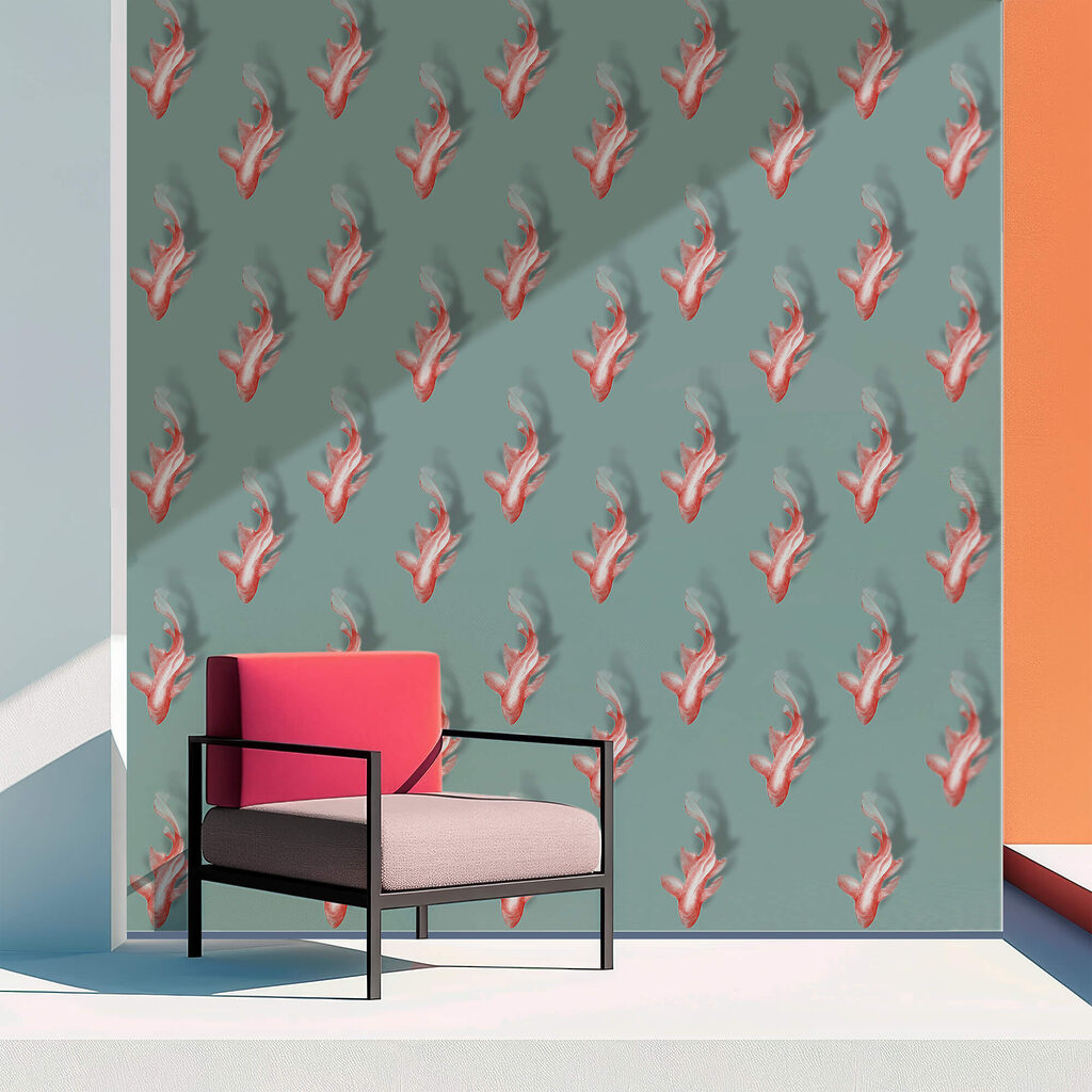 Pesci koi su grigioverde — ambiente 1